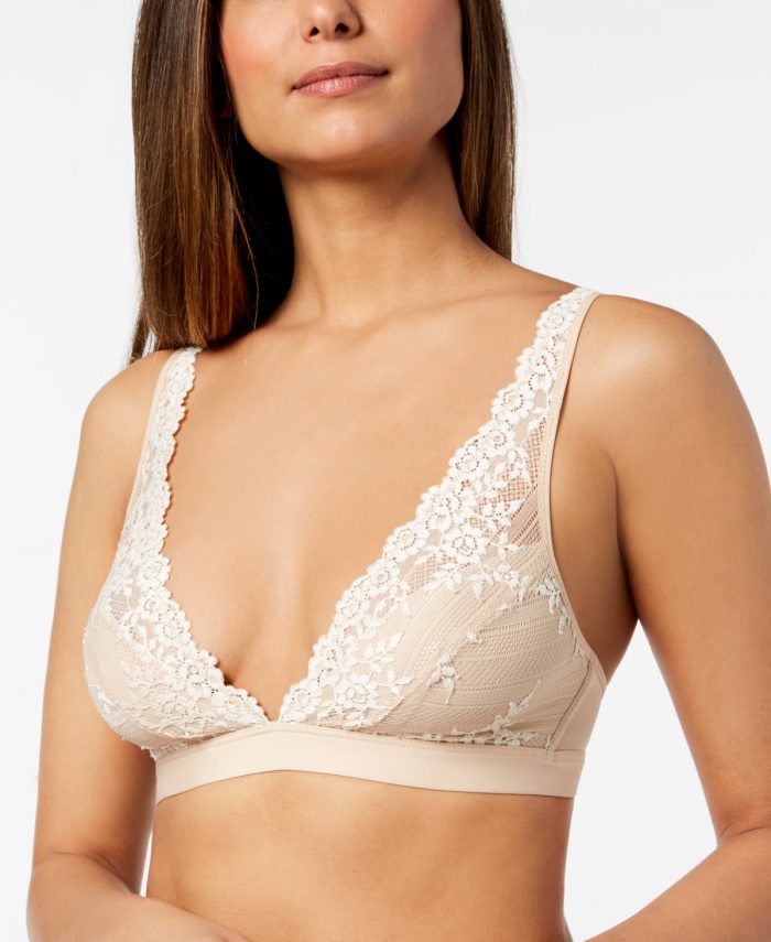 Wacoal Embrace Lace Soft Cup Wireless Bra Lingerie 852191 - Naturally Nude/Ivory- Nude