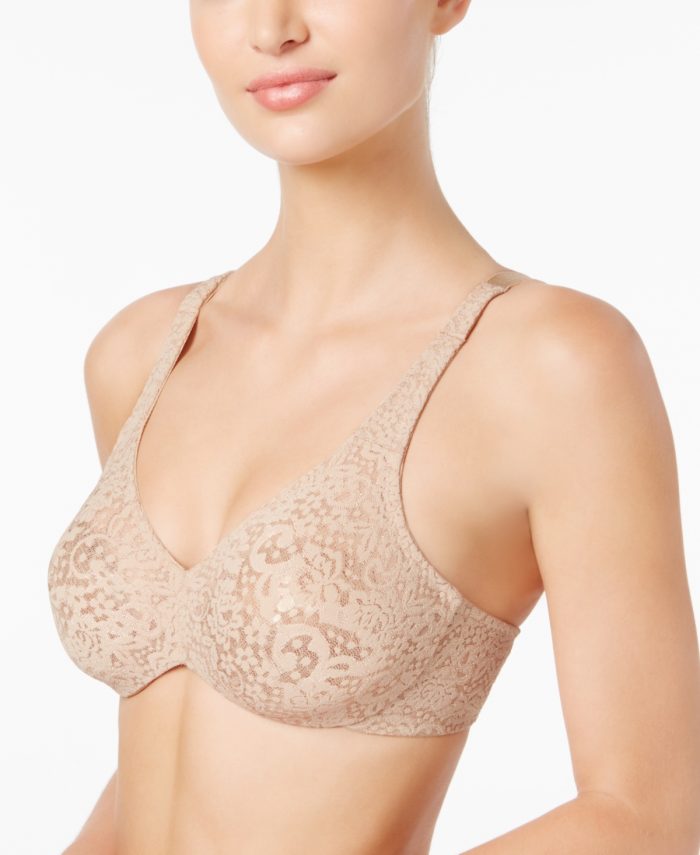 Wacoal Full Figure Halo Lace Bra 65547 - Toast- Nude