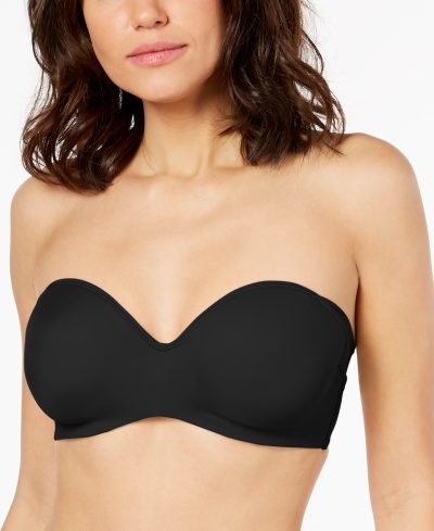 Bali Strapless One Smooth U Side & Back Smoothing Shaping Underwire Bra DF6562 - Black