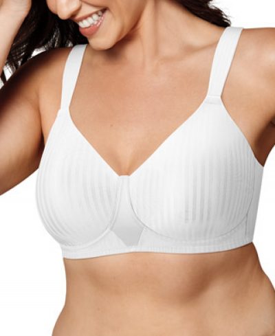 Playtex Secrets Perfectly Smooth Shaping Wireless Bra 4707, Online Only - White Stripe