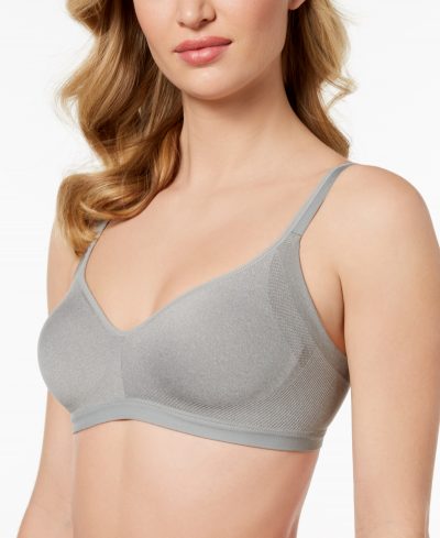 Warners Easy Does It Underarm-Smoothing with Seamless Stretch Wireless Lightly Lined Comfort Bra RM3911A - Grey Heather