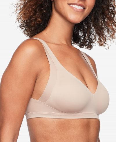 Warners No Side Effects Underarm and Back-Smoothing Comfort Wireless Lightly Lined T-Shirt Bra RA2231A - Toasted Almond (Nude )