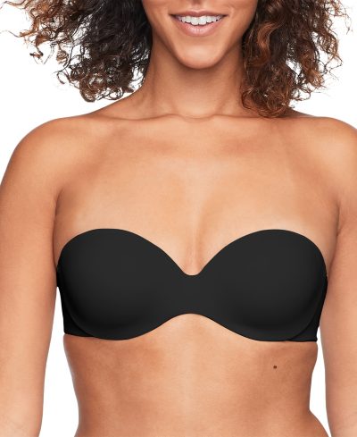 Warners This Is Not A Bra Cushioned Underwire Lightly Lined Convertible Strapless Bra RG7791A - Black