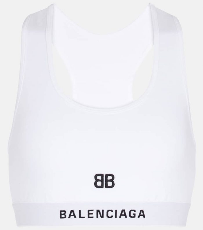 Balenciaga Cotton jersey sports bra