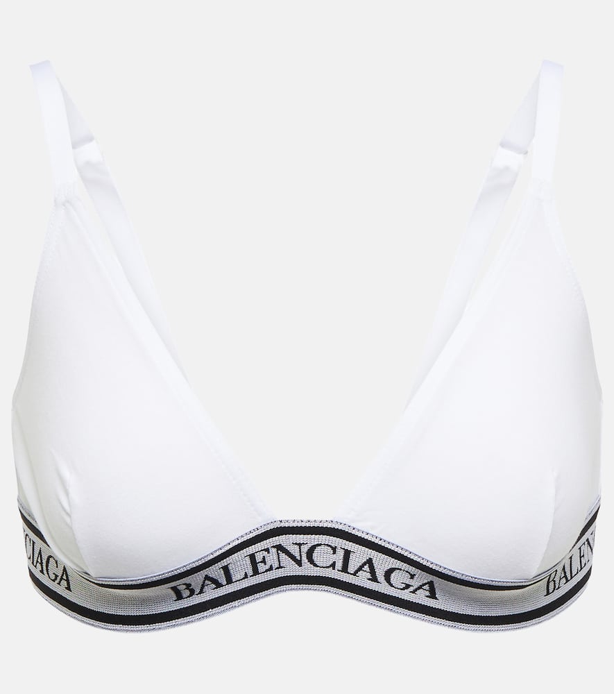 Balenciaga Logo cotton-blend jersey bralette Balenciaga Logo cotton-blend jersey bralette