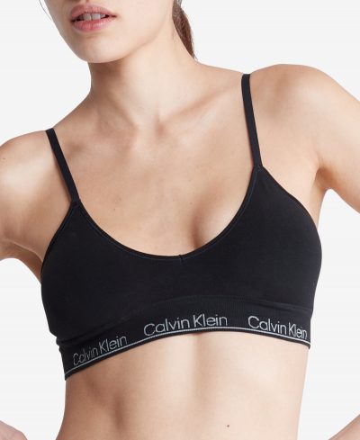 Calvin Klein Modern Seamless Naturals Lightly Lined Triangle Bralette QF7093 - Black
