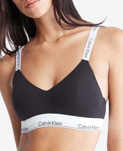 Calvin Klein Women's Modern Lightly Lined Bralette QF7059 - Black