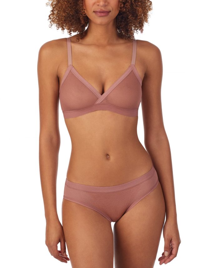Dkny Sheer Stripe Bralette DK7626 - Rosewood
