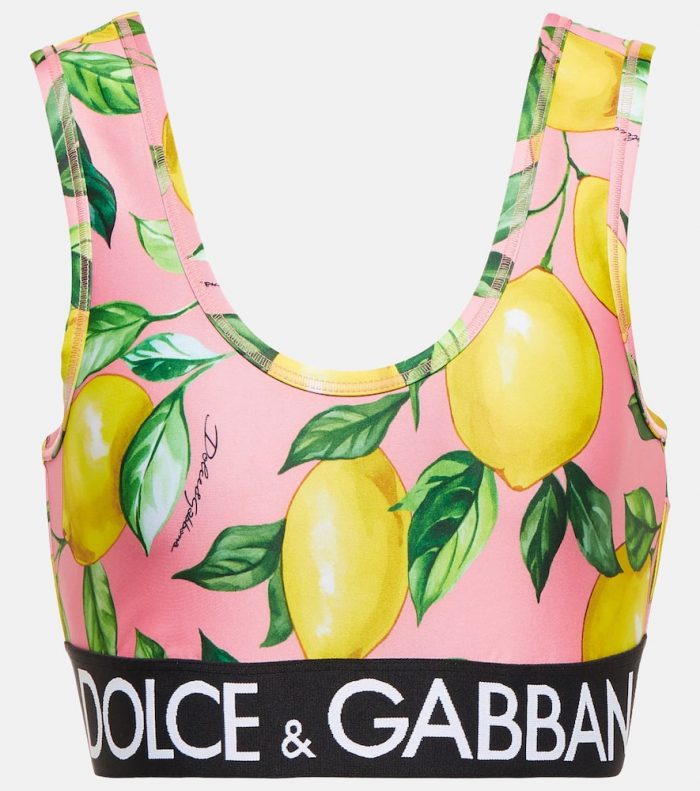 Dolce&Gabbana Printed sports bra