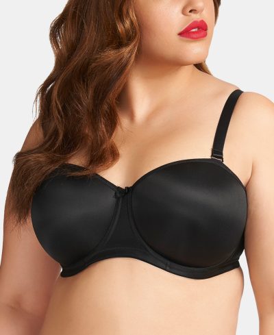 Elomi Full Figure Smoothing Underwire Strapless Convertible Bra EL1230, Online Only - Black