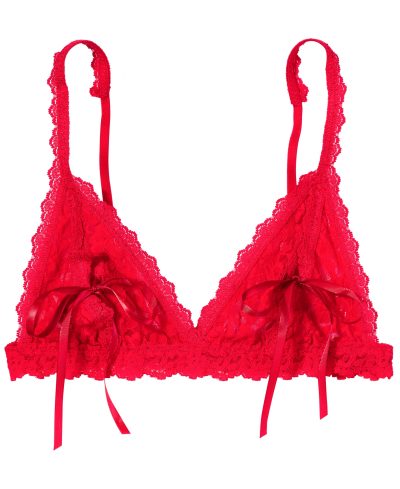 Hanky Panky After Midnight Signature Lace Peek-a-Boo Bralette 487831 - Red