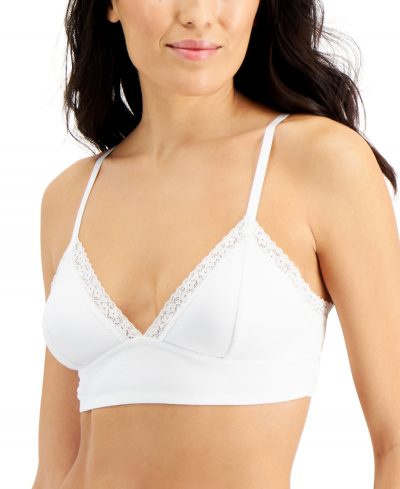 Jenni On Repeat Wide Lace Bralette, Created for Macys - Bright White
