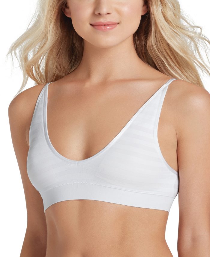 Jockey Matte and Shine Removable-Cup Bralette 1312 - White