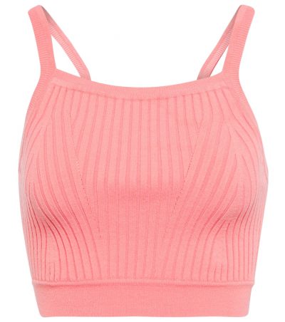 Live The Process Crop ribbed-knit bralette