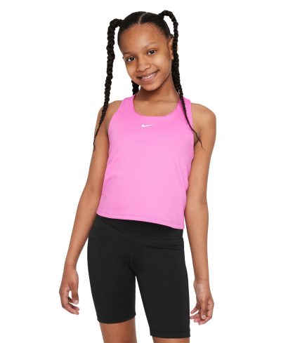 Nike Big Girls Dri-fit Swoosh Tank Sports Bra - Playful Pink