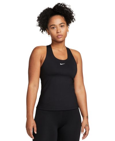Nike Women's Swoosh Medium-Support Padded Sports Bra Tank Top - Black