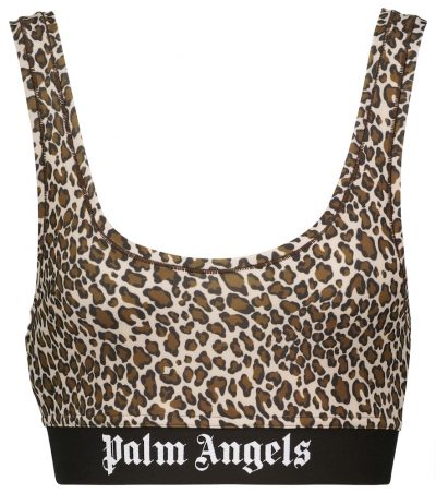 Palm Angels Leopard-print sports bra
