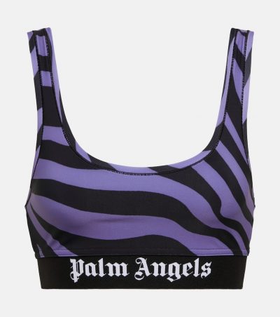 Palm Angels Zebra-print sports bra
