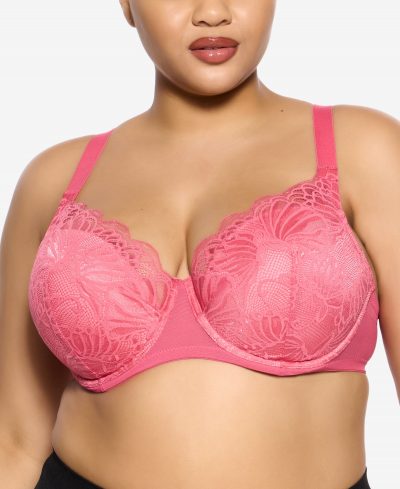 Paramour Women's Tempting Lace Underwire Bra - Coral
