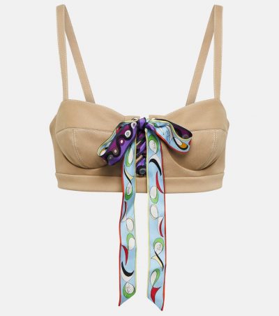 Pucci Bow-trimmed bralette