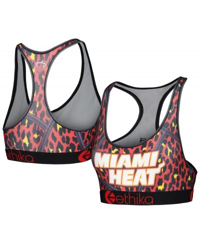 Women's Ethika Red Miami Heat Racerback Sports Bra - Red