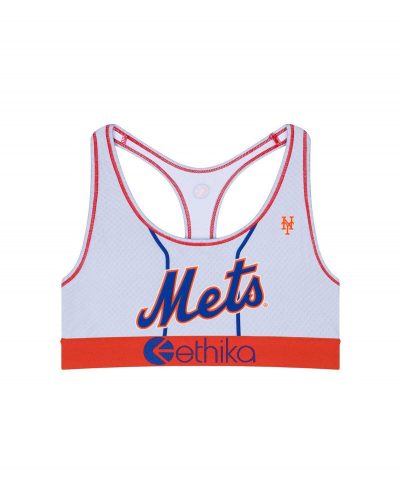 Women's Ethika White New York Mets Babe Sports Bra - White