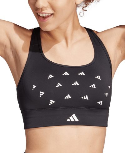 adidas Women's Training Essentials Logo Sports Bra - Black/white